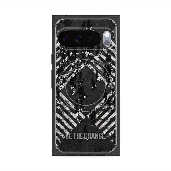 Premium Square Case with Pixelsnap［ Original - Dot Overlay - BE THE CHANGE/B ］