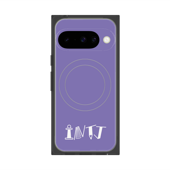 Premium Square Case with Pixelsnap［ Original - INTJ Architect - Alphabet - Purple ］
