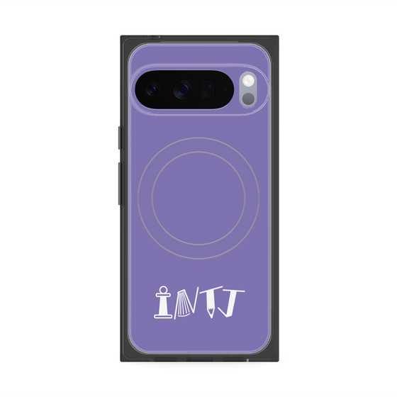 Premium Square Case with Pixelsnap［ Original - INTJ Architect - Alphabet - Purple ］