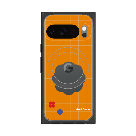 Premium Square Case with Pixelsnap［ Mod Deco - Original - Retro Orange ］