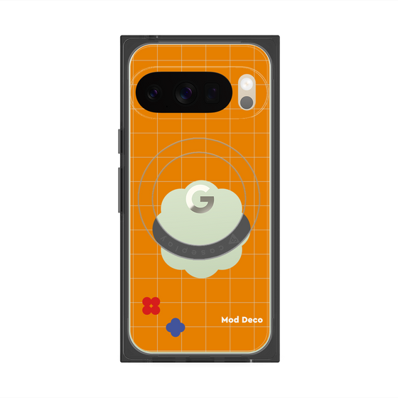 Premium Square Case with Pixelsnap［ Mod Deco - Original - Retro Orange ］