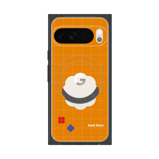 Premium Square Case with Pixelsnap［ Mod Deco - Original - Retro Orange ］