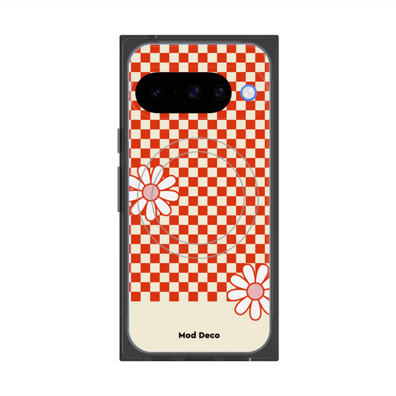 Premium Square Case with Pixelsnap［ Mod Deco - Original - Retro Flower ］
