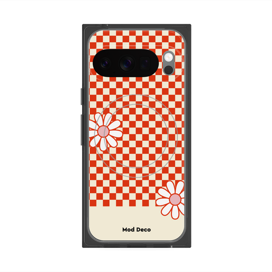 Premium Square Case with Pixelsnap［ Mod Deco - Original - Retro Flower ］