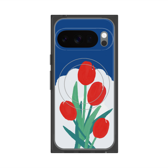 Premium Square Case with Pixelsnap［ Mod Deco - Original - Flower/A ］
