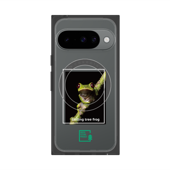 Premium Square Case with Pixelsnap［ Green Future Project - Gliding tree frog ］