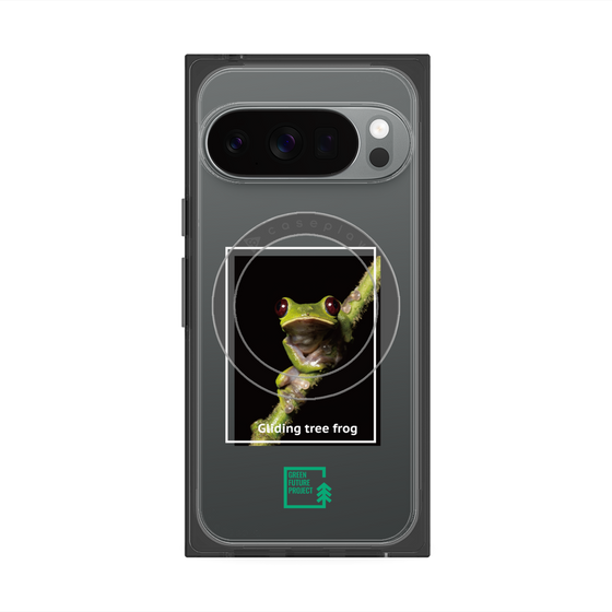 Premium Square Case with Pixelsnap［ Green Future Project - Gliding tree frog ］