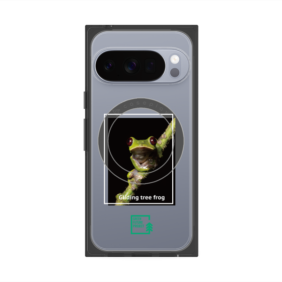 Premium Square Case with Pixelsnap［ Green Future Project - Gliding tree frog ］