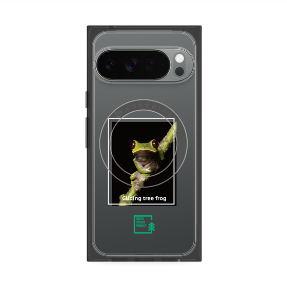 Premium Square Case with Pixelsnap［ Green Future Project - Gliding tree frog ］