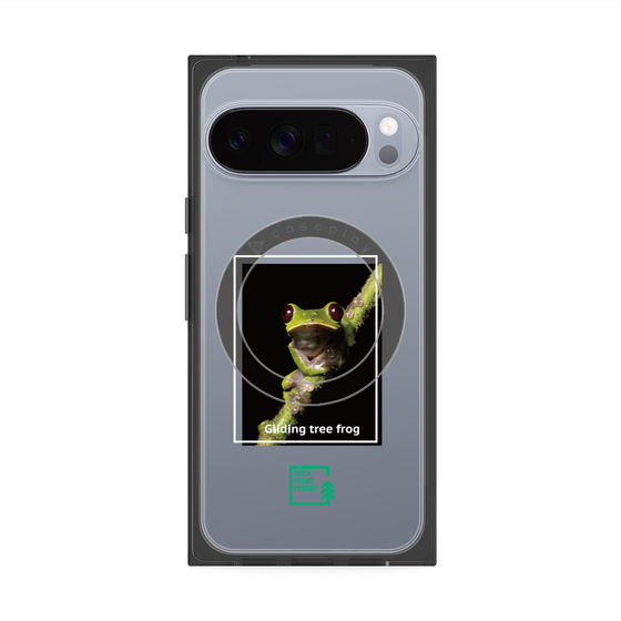 Premium Square Case with Pixelsnap［ Green Future Project - Gliding tree frog ］
