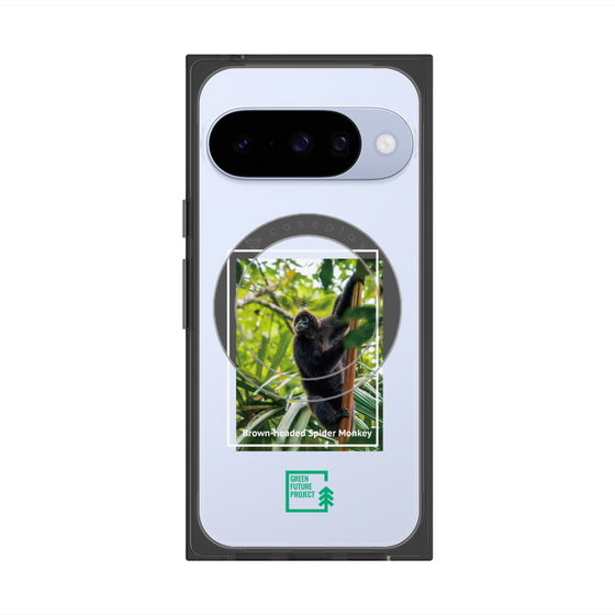 Premium Square Case with Pixelsnap［ Green Future Project - Brown-headed Spider Monkey ］
