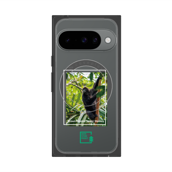 Premium Square Case with Pixelsnap［ Green Future Project - Brown-headed Spider Monkey ］