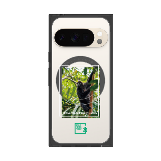 Premium Square Case with Pixelsnap［ Green Future Project - Brown-headed Spider Monkey ］