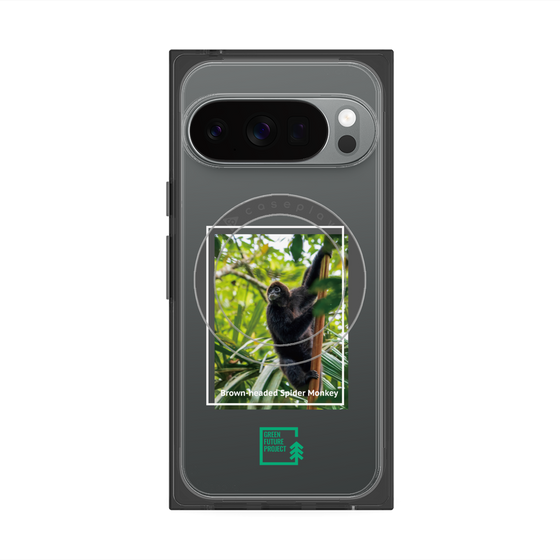 Premium Square Case with Pixelsnap［ Green Future Project - Brown-headed Spider Monkey ］