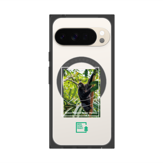 Premium Square Case with Pixelsnap［ Green Future Project - Brown-headed Spider Monkey ］