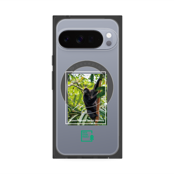Premium Square Case with Pixelsnap［ Green Future Project - Brown-headed Spider Monkey ］