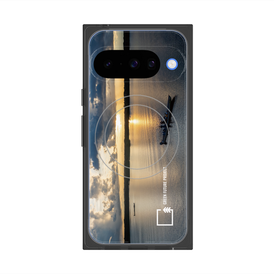 Premium Square Case with Pixelsnap［ Green Future Project - Landscape ］