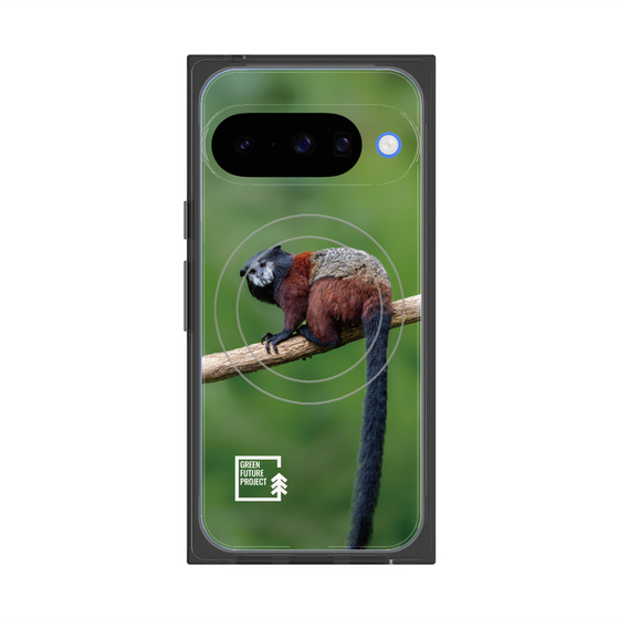 Premium Square Case with Pixelsnap［ Green Future Project - Saddle-backTamarin ］