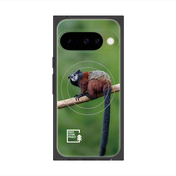 Premium Square Case with Pixelsnap［ Green Future Project - Saddle-backTamarin ］