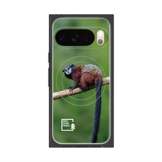 Premium Square Case with Pixelsnap［ Green Future Project - Saddle-backTamarin ］