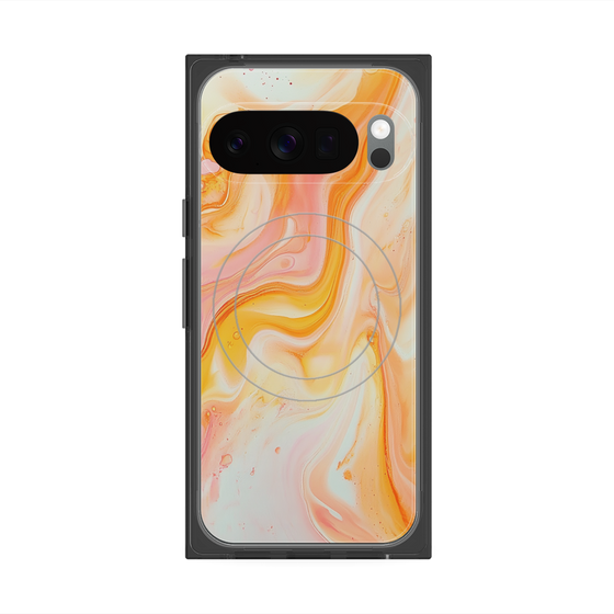 Premium Square Case with Pixelsnap［ Color Rain - Original - Tangerine Mist ］