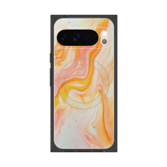 Premium Square Case with Pixelsnap［ Color Rain - Original - Tangerine Mist ］