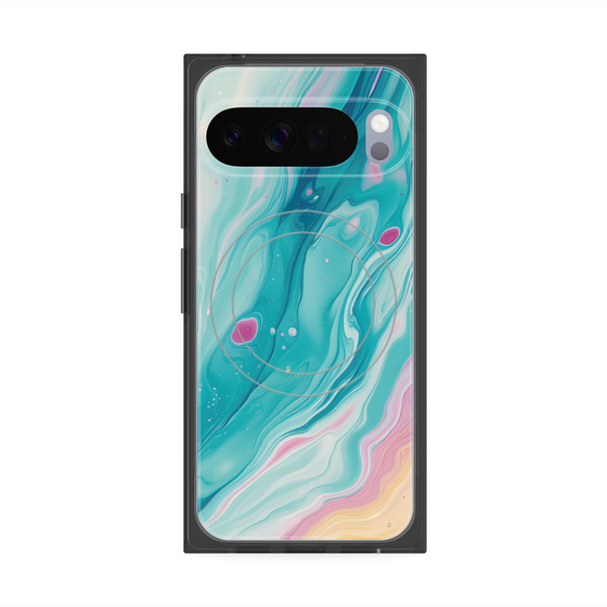 Premium Square Case with Pixelsnap［ Color Rain - Original - Serene Wave ］