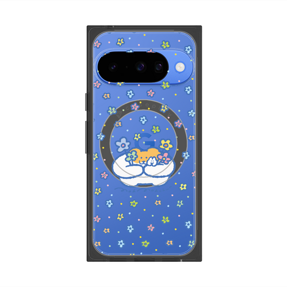 Premium Square Case with Pixelsnap［ Mokmokchan - Flowers ］