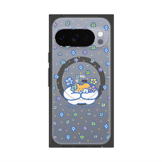 Premium Square Case with Pixelsnap［ Mokmokchan - Flowers ］