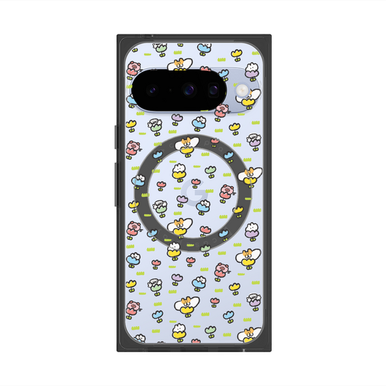 Premium Square Case with Pixelsnap［ Mokmokchan - Flower - All-over Pattern ］