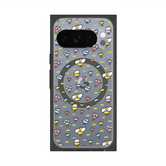 Premium Square Case with Pixelsnap［ Mokmokchan - Flower - All-over Pattern ］