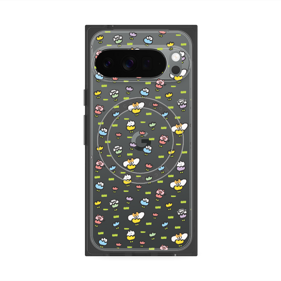 Premium Square Case with Pixelsnap［ Mokmokchan - Flower - All-over Pattern ］