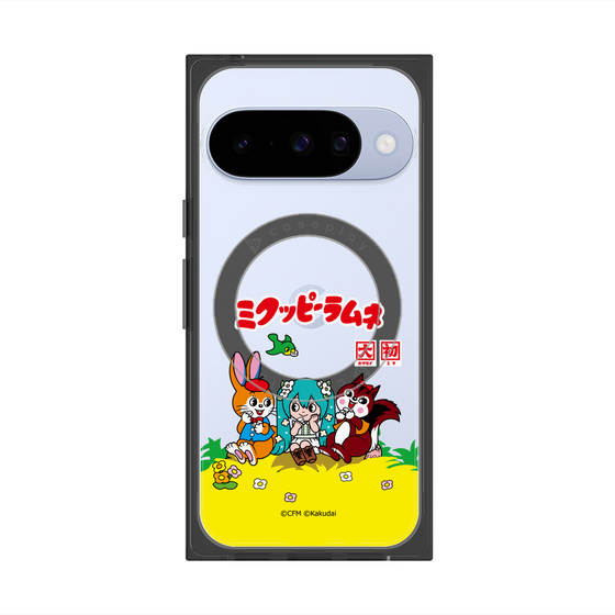 Premium Square Case with Pixelsnap［ Hatsune Miku × Kuppy Ramune - Package - Clear ］