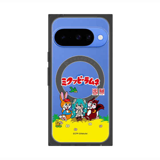 Premium Square Case with Pixelsnap［ Hatsune Miku × Kuppy Ramune - Package - Clear ］