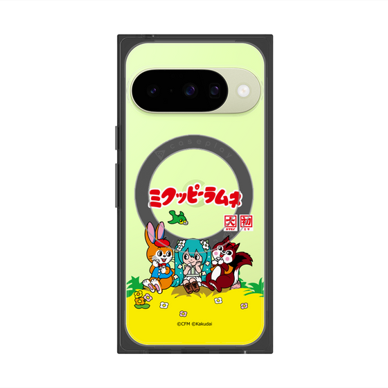 Premium Square Case with Pixelsnap［ Hatsune Miku × Kuppy Ramune - Package - Clear ］