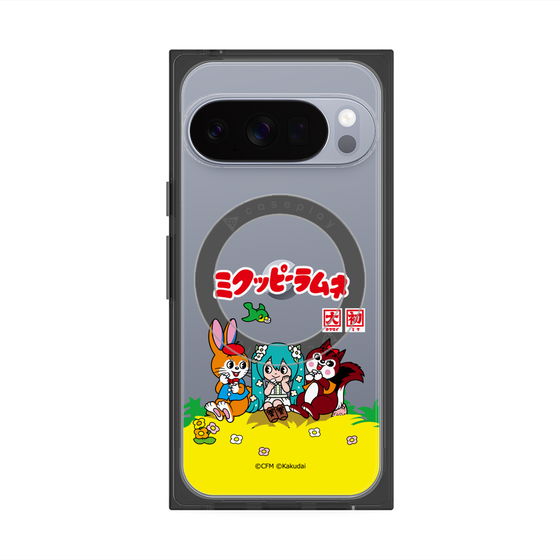 Premium Square Case with Pixelsnap［ Hatsune Miku × Kuppy Ramune - Package - Clear ］