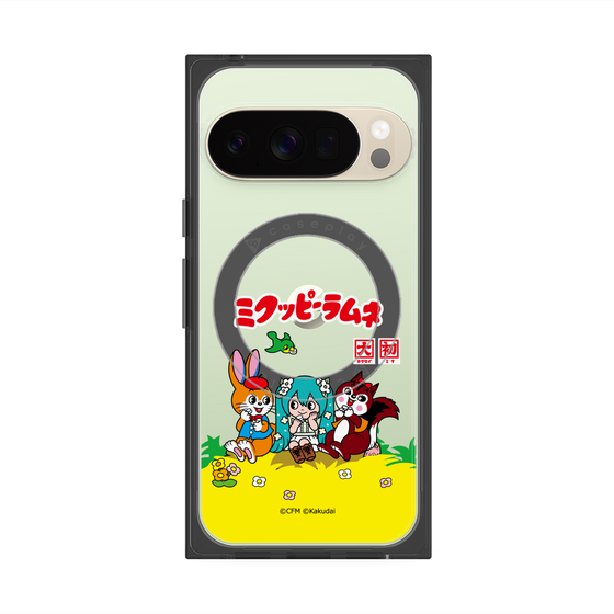 Premium Square Case with Pixelsnap［ Hatsune Miku × Kuppy Ramune - Package - Clear ］