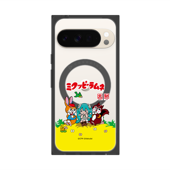 Premium Square Case with Pixelsnap［ Hatsune Miku × Kuppy Ramune - Package - Clear ］