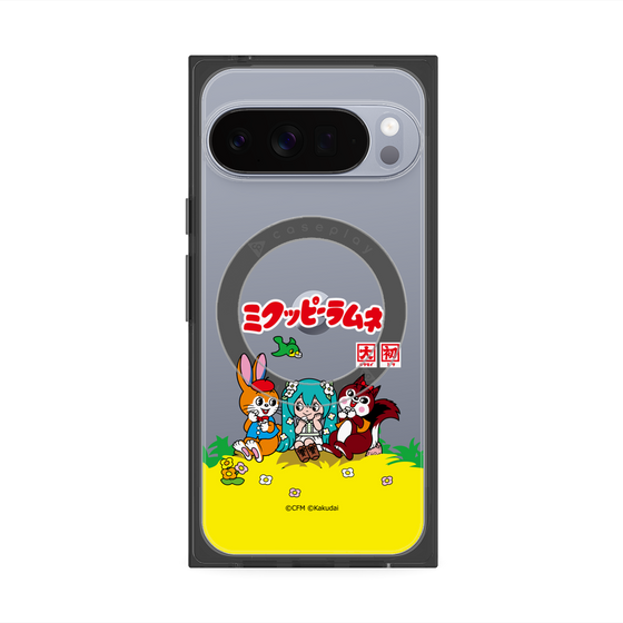 Premium Square Case with Pixelsnap［ Hatsune Miku × Kuppy Ramune - Package - Clear ］