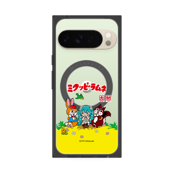 Premium Square Case with Pixelsnap［ Hatsune Miku × Kuppy Ramune - Package - Clear ］