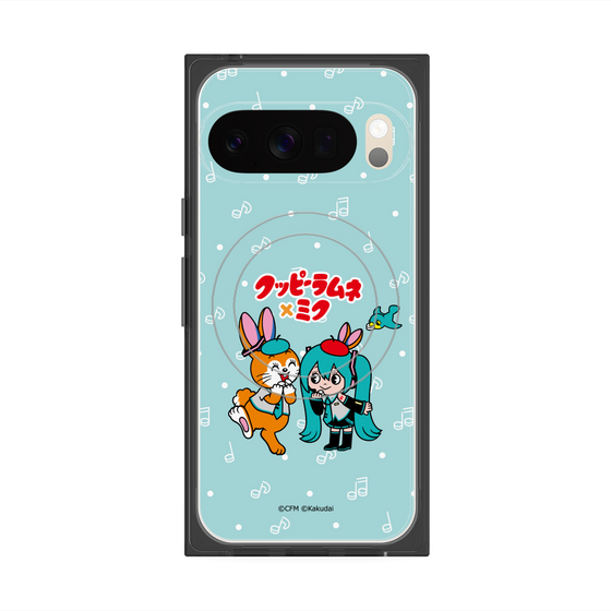 Premium Square Case with Pixelsnap［ Hatsune Miku × Kuppy Ramune - Hatsune Miku × Kuppy - Chibi Illustration ］