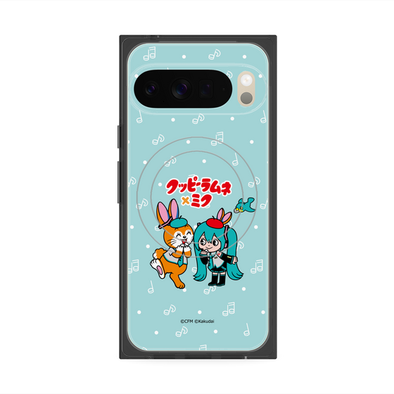Premium Square Case with Pixelsnap［ Hatsune Miku × Kuppy Ramune - Hatsune Miku × Kuppy - Chibi Illustration ］