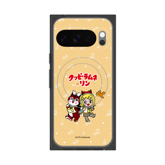 Premium Square Case with Pixelsnap［ Hatsune Miku × Kuppy Ramune - Kagamine Rin × Ram - Chibi Illustration ］