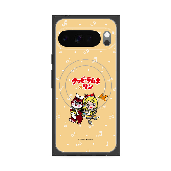 Premium Square Case with Pixelsnap［ Hatsune Miku × Kuppy Ramune - Kagamine Rin × Ram - Chibi Illustration ］