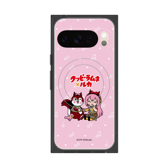 Premium Square Case with Pixelsnap［ Hatsune Miku × Kuppy Ramune - Megurine Luka × Ram - Chibi Illustration ］