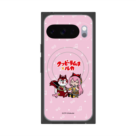 Premium Square Case with Pixelsnap［ Hatsune Miku × Kuppy Ramune - Megurine Luka × Ram - Chibi Illustration ］