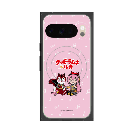 Premium Square Case with Pixelsnap［ Hatsune Miku × Kuppy Ramune - Megurine Luka × Ram - Chibi Illustration ］