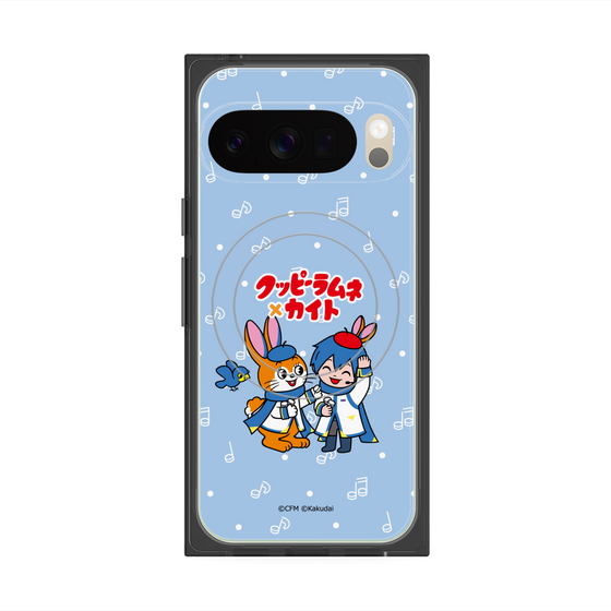 Premium Square Case with Pixelsnap［ Hatsune Miku × Kuppy Ramune - KAITO × Kuppy - Chibi Illustration ］