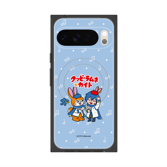 Premium Square Case with Pixelsnap［ Hatsune Miku × Kuppy Ramune - KAITO × Kuppy - Chibi Illustration ］
