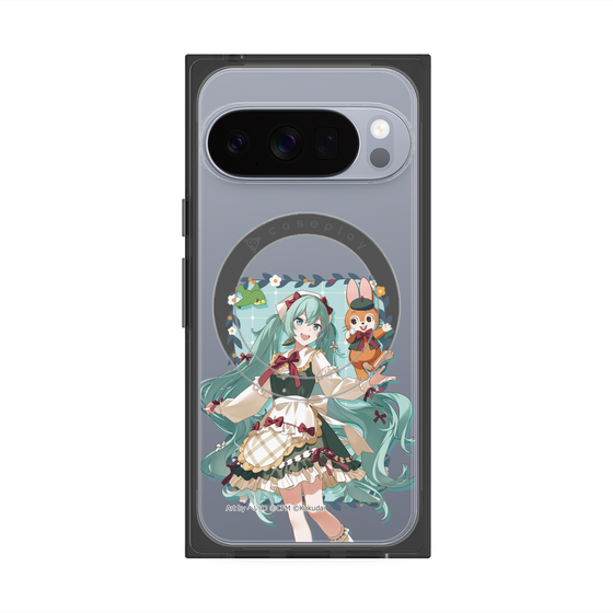 Premium Square Case with Pixelsnap［ Hatsune Miku × Kuppy Ramune - Hatsune Miku × Kuppy - Full-body Illustration 1 ］